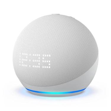 Imagem de Echo Dot 5 geração com Relógio Smart speaker com Alexa Lançamento - Branca-Unissex