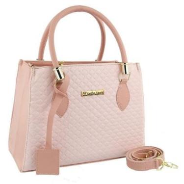 Imagem de Bolsa Feminina de Mao Modelo Lorena com Opçao de Usar Transversal.-Feminino