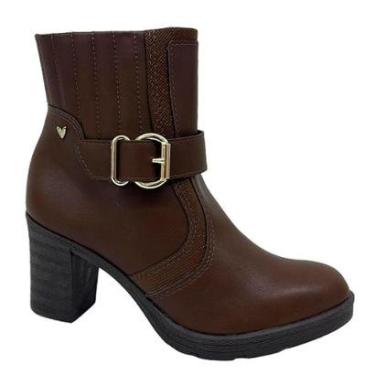 Imagem de Bota Mississipi Feminina Salto Bloco Mi722 Chocolate-Feminino