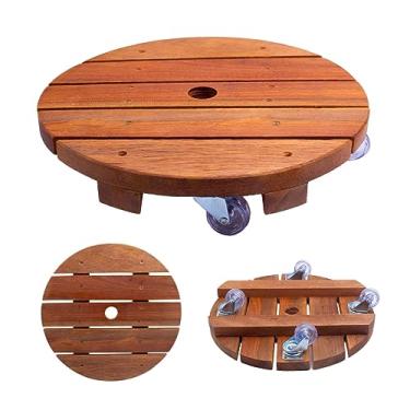 Imagem de Suporte Para Vaso De Planta Redondo 35 Cm Rodinhas Cristal