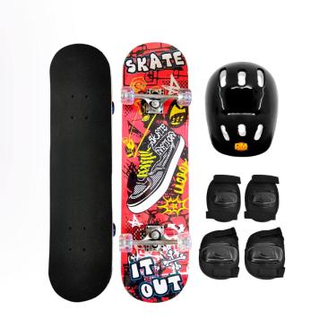 Imagem de Skate Infantil Com Acessórios De Proteção Dm Radical