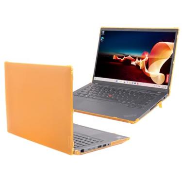 Imagem de mCover Capa rígida compatível apenas com Notebook Lenovo ThinkPad T14 Gen 3/Gen 4 2023-2024 14 (com dobradiça de 180°, não serve para nenhum outro modelo Lenovo) - Laranja
