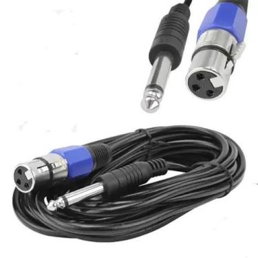Imagem de Cabo P10 X Xlr Fêmea Tipo Cannon 5 Metros Para Violão - Mbtech