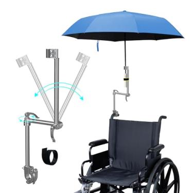 Imagem de Acessórios para cadeira de rodas, suporte de guarda-chuva, bicicleta ao ar livre, cadeira de rodas, elétrica, guarda-sol, aço inoxidável, acessório para guarda-chuva, barra de fixação, suporte para