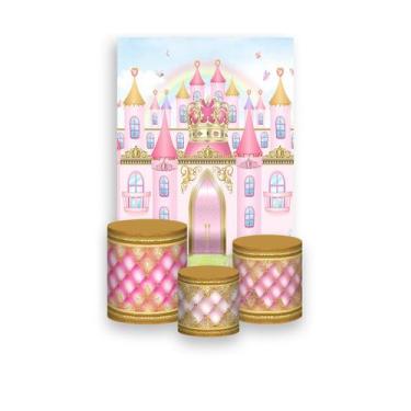 Imagem de Painel De Festa Vertical 1,50 x 2,20 + Trio De Capas Cilindro - Castel