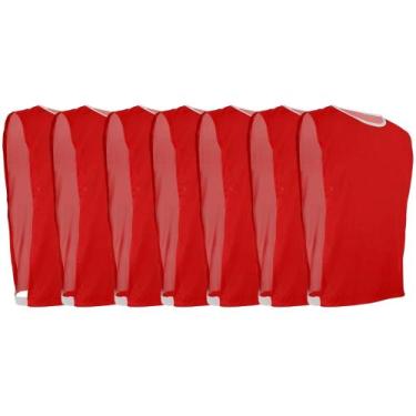 Imagem de Kit com 7 Coletes Juvenil 7 a 13 anos Colete de Futebol Esportivo Dry 