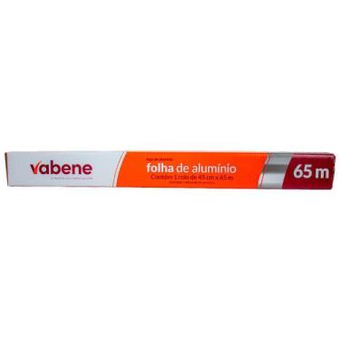 Imagem de Rolo de Papel Alumínio 45 cm x 65 Metros Vabene - Artlimp