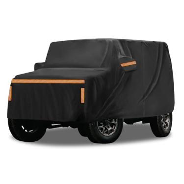 Imagem de ACROPIX 1 conjunto de capa de carro para Suzuki Jimny JB64W Jimny Sierra JB74W proteção externa à prova d'água sol chuva poeira vento neve com zíper para porta do motorista preto 1