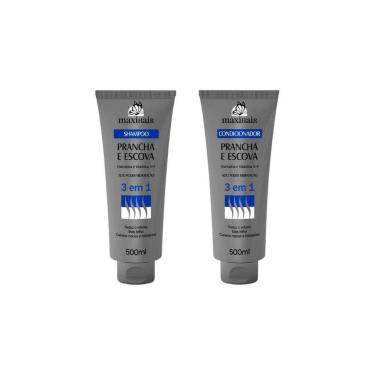 Imagem de Kit Prancha E Escova 3 Em 1 Maxihair Shampoo+Cond 500Ml