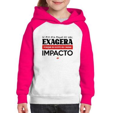 Imagem de Moletom Infantil Se for pra falar de mim, exagera - Foca na Moda, Bran