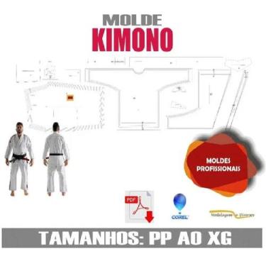 Imagem de Molde Kimono Infantil E Adulto, Modelagem e Diversos, Tamanhos P ao XG