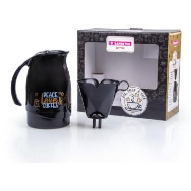 Imagem de Garrafa Térmica Rosca Bule 700ML com Suporte para Filtro PT - Sanremo