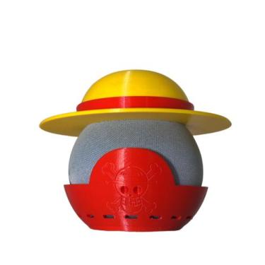 Imagem de Suporte de Mesa para Alexa Echo Dot 4/5 - One Piece - Luffy Chapéu de 