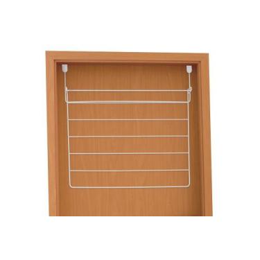 Imagem de Varal Dobrável Porta Toalha Suporte Secador de Roupa Sem furo Branco -