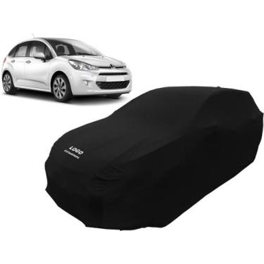 Imagem de Capa Automotiva Para Citroen C3 Tecido Helanca Lycra - Mz, Preta
