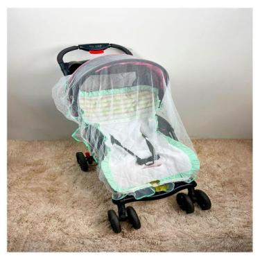 Imagem de Capa para Carrinho de Bebê com Mosquiteiro 02 Peças Diversas Cores - M