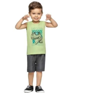 Imagem de Conjunto Infantil Masculino Verão Rei Rex - Romitex, 8, Verde