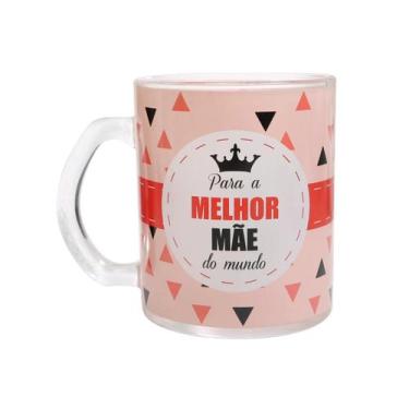 Imagem de Caneca de vidro transparente com frase 380ml - QUERO PRESENTEAR