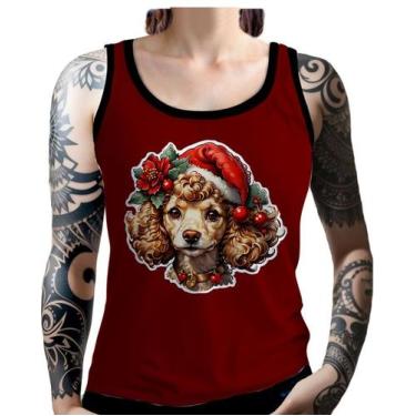 Imagem de Regata Camiseta Tshirt Natal Festa Cachorro Poodle Cão Neve - Enjoy Sh