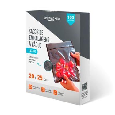 Imagem de Embalagem a Vácuo Preta e Transp Gofrada 20x25cm Caixa c/100 - Selovac