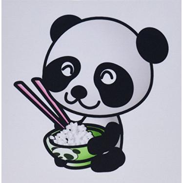 Imagem de 3dRose Mouse pad 20,3 x 20,3 x 0,63 cm, desenho fofo panda comendo arroz (mp_128717_1)