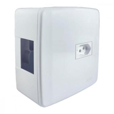 Imagem de Caixa 4X4 Sobrepor Ilumi Para 2 Disjuntores Com Tomada 2P+T. 20A. 6206