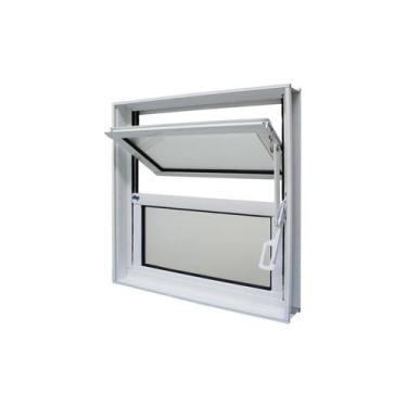 Imagem de Janela Basculante em Alumínio Branco Caribe Max 40x80x6cm 2 folhas Jap