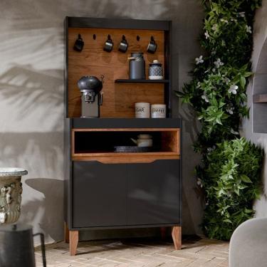 Imagem de Cantinho Do Café Flow Preto/Freijó - EJ Móveis