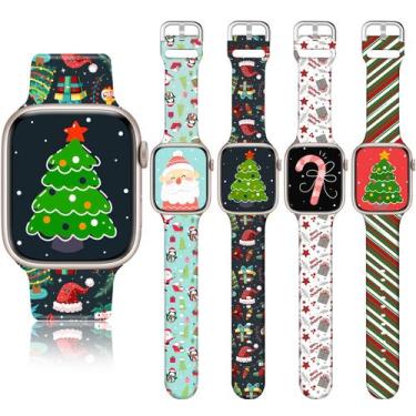 Imagem de Pulseira de Silicone Blingbrione Natal para Apple Watch