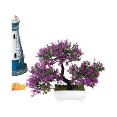 Imagem de Mini Bonsai Artificial em Vaso de Plástico - Decoração para Mesa e Jar
