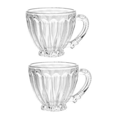Imagem de Jogo 2 Xícara de Chá de Cristal Ecológico Café Imperial 200ml Lyor