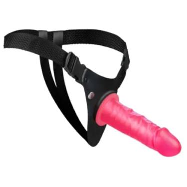 Imagem de Kit Cinta Com Prótese De Vértebra 15 X 4Cm Cinta Peniana Flexível Versátil Prazer Intenso e Seguro [VERMELHO]