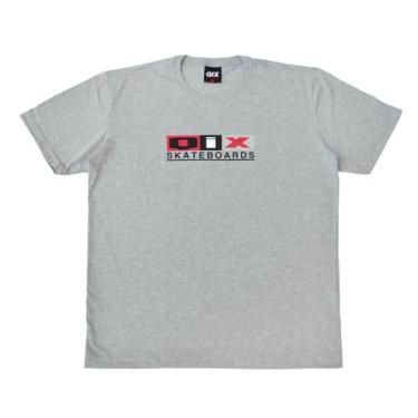Imagem de Camiseta qix skateboards monograma original, Masculino, G1, Mescla