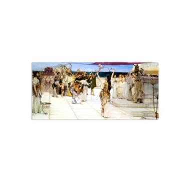 Imagem de MOBYAT Pôster A Dedication to Bacchus por Lawrence Alma Tadema Prints, reprodução de pintura a óleo, impressão giclée em tela, arte de parede pronta para pendurar para decoração de quarto de casa. 140