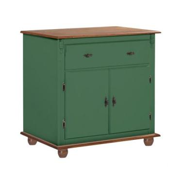 Imagem de Balcão Buffet Florença 2 Portas 1 Gaveta Pés Torneados em Madeira - Ma