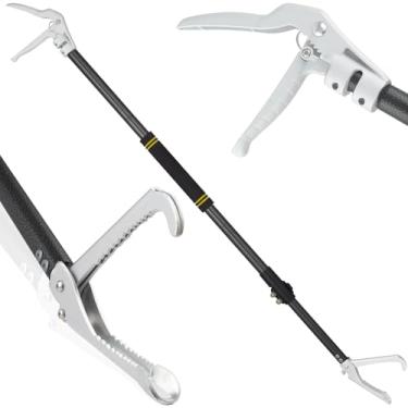 Imagem de Gzlozak Pinça de cobra, ferramenta profissional para agarrar cobras de 172 cm para cascavel, réptil, manuseio seguro, bastão de cobra, mandíbula larga com trava antiderrapante, alça de longo alcance