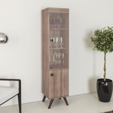 Imagem de Cristaleira 2 Portas Rt 3105 Movelbento Branco Rústico