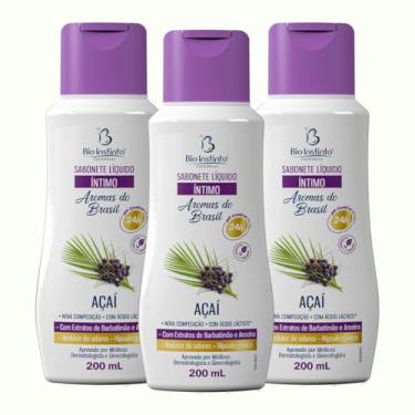 Imagem de 3 UNDs Sabonete Líquido Íntimo Açaí 200ml Bio Instinto (Extrato de Barbatimão e Aroeira)