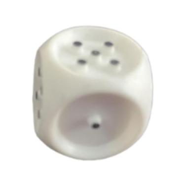 Imagem de OIIBWQ Acessório de dados táteis para jogadores com visão, jogo de tabuleiro profissional, resistente e versátil para entretenimento de festas, branco