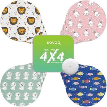 Imagem de Kovoq Capas de sensor Libre 2 e Lingo para gatos e cães, pacote com 16 adesivos de sensor Freestyle Libre 2, capa rígida protetora reutilizável, colorida, impermeável e à prova de suor, capas de