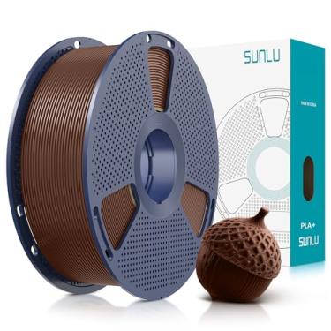 Imagem de SUNLU PLA Plus Filamento 1,75mm 1KG, Carretel Perfeitamente Enrolado, PLA+ 1000g, Precisão Dimensional +/- 0.02 mm, Compatível com a Maioria das Impressoras 3D FDM, 1kg (2.2lbs), Marrom Café