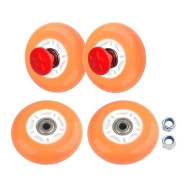 Imagem de Vaveren Roda sólida para carrinho de praia, roda de PU, fácil instalação, substituição portátil, CafÉ