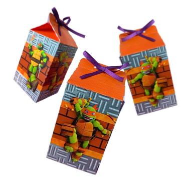 Imagem de 30 Lembrancinhas Caixinhas Personalizadas Tartarugas Ninjas