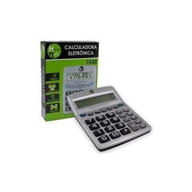 Imagem de Calculadora eletronica 12 digitos a pilha 21x16cm - HM COMERCIO