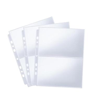 Imagem de 7 anéis dupla face, 2 bolsos, proteção transparente para páginas, 120 bolsos, 9 x 13 cm, capas para cartão de foto Criterion A5 6/3/2, protetor de folha lateral para fotos, cartões postais, pacote com