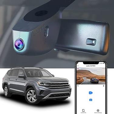 Imagem de Fitcamx Câmera veicular 4K adequada para Volkswagen Atlas 2018-2025 e Atlas Cross Sport 2020-2025 (modelo A/Slim-Tail), visual OEM, vídeo UHD 2160P, WiFi e aplicativo, gravação em loop, sensor de