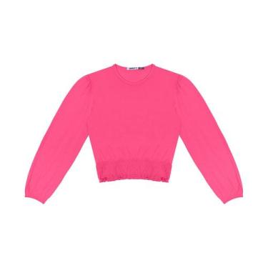Imagem de Blusa MangaLonga Juvenil Feminino Minty Rosa, 16, Rosa
