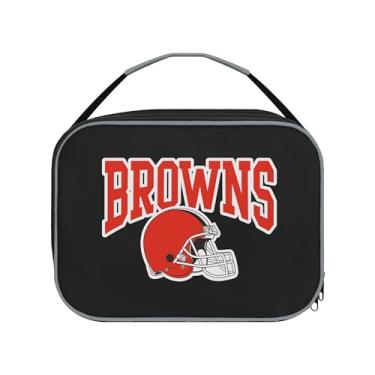 Imagem de FOCO NFL unissex adulto oficialmente licenciado Wordmark Team Color Big Logo Football Zip Closure 7L Lunch Bag - Cleveland Browns