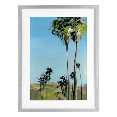 Imagem de Stupell Industries Impressão emoldurada Scenic Tall LA Palms cinza design sob vidro por Brook Page, 23 x 17