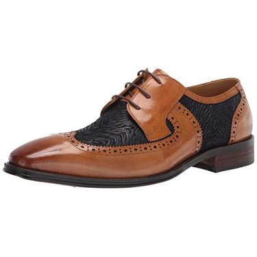 Imagem de STACY ADAMS Sapato Oxford masculino Hollis Wingtip, Bronzeado, 8